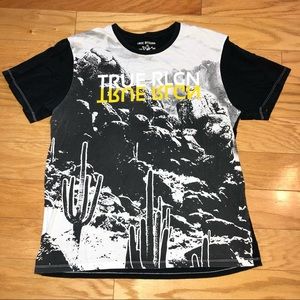 True Religion World Tour desert men’s black t-shirt, size XXL